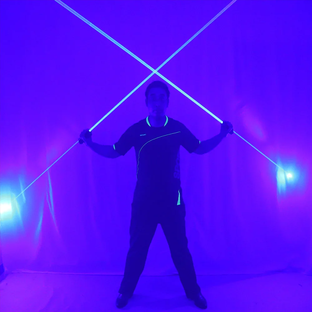 Mini Dual Direction Blue Laser Sword For Laser Man Show Double Headed Wide Beam LED stage costume