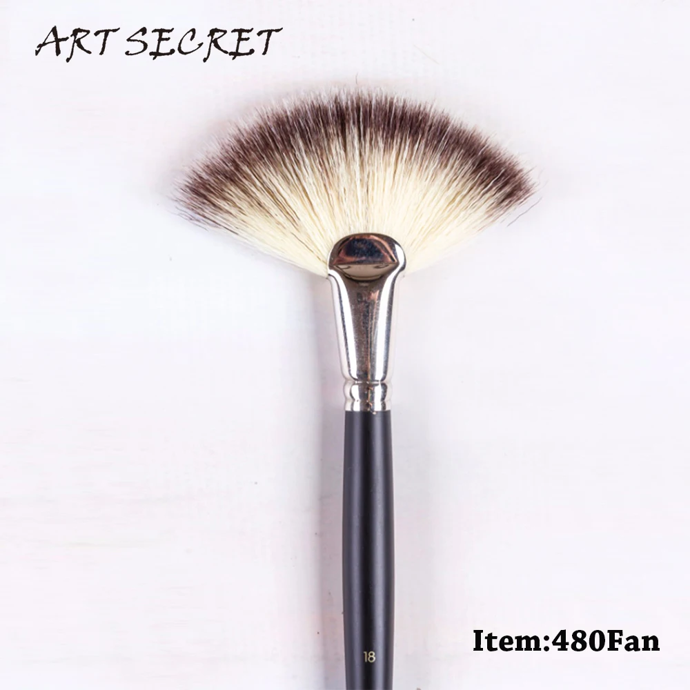 ArtSecret Artist Brush 480FAN Korea Importing Synthetic Hair Long 25CM Rod For Watercolor Acrylic Paint Art Supplies