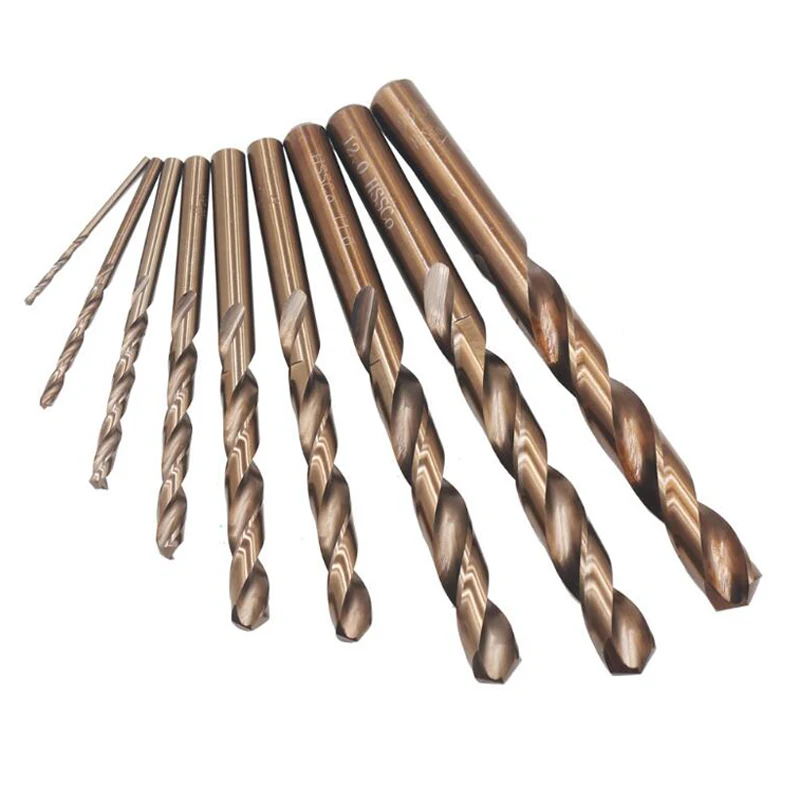 13/50PCS HSS Ti-plated Twist Bit Titanium Coated Drill Bits Tool For Woodworking Plastic And Aluminum 1mm 1.5mm 2mm 2.5mm 3mm