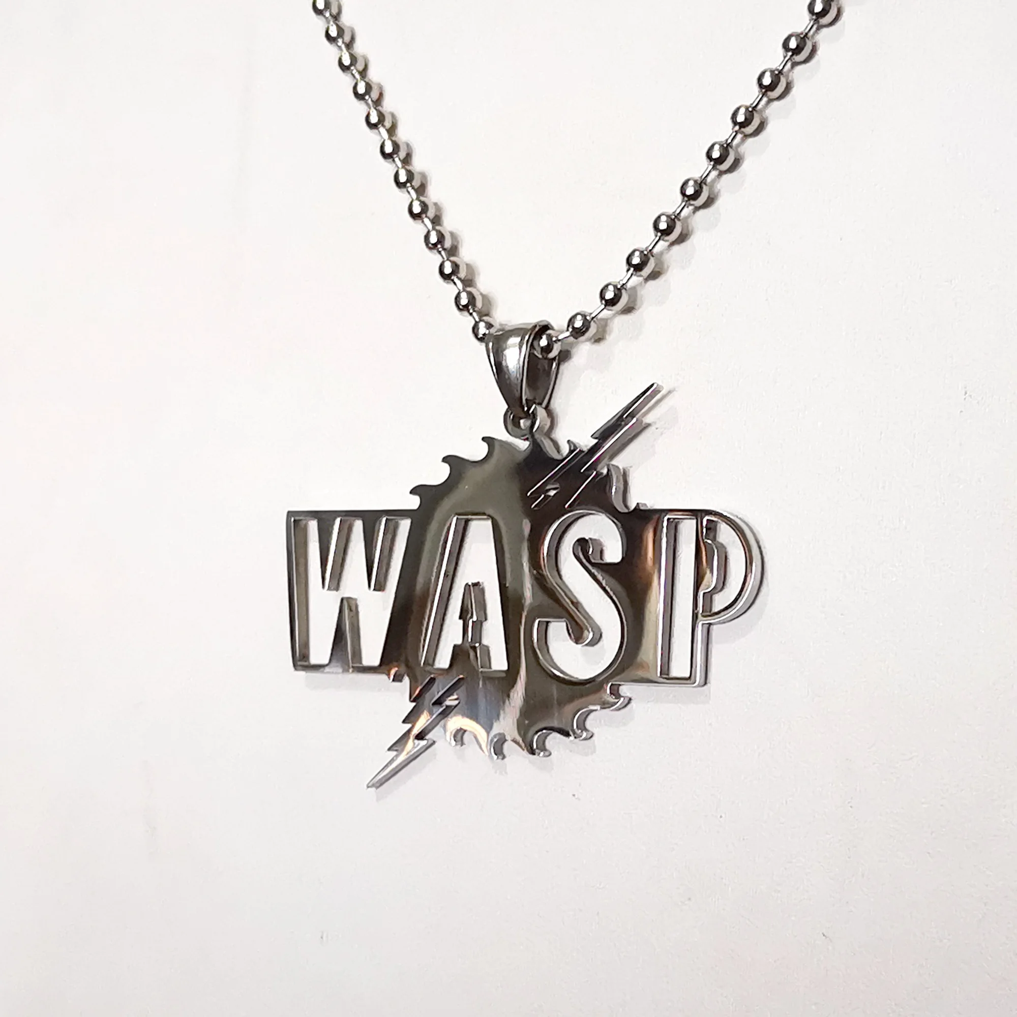 WASP Polished Stainless Steel CHARMS pendant fashion hip-hop punk boys jewelry necklace ball chain 30inch  ICP Twiztid