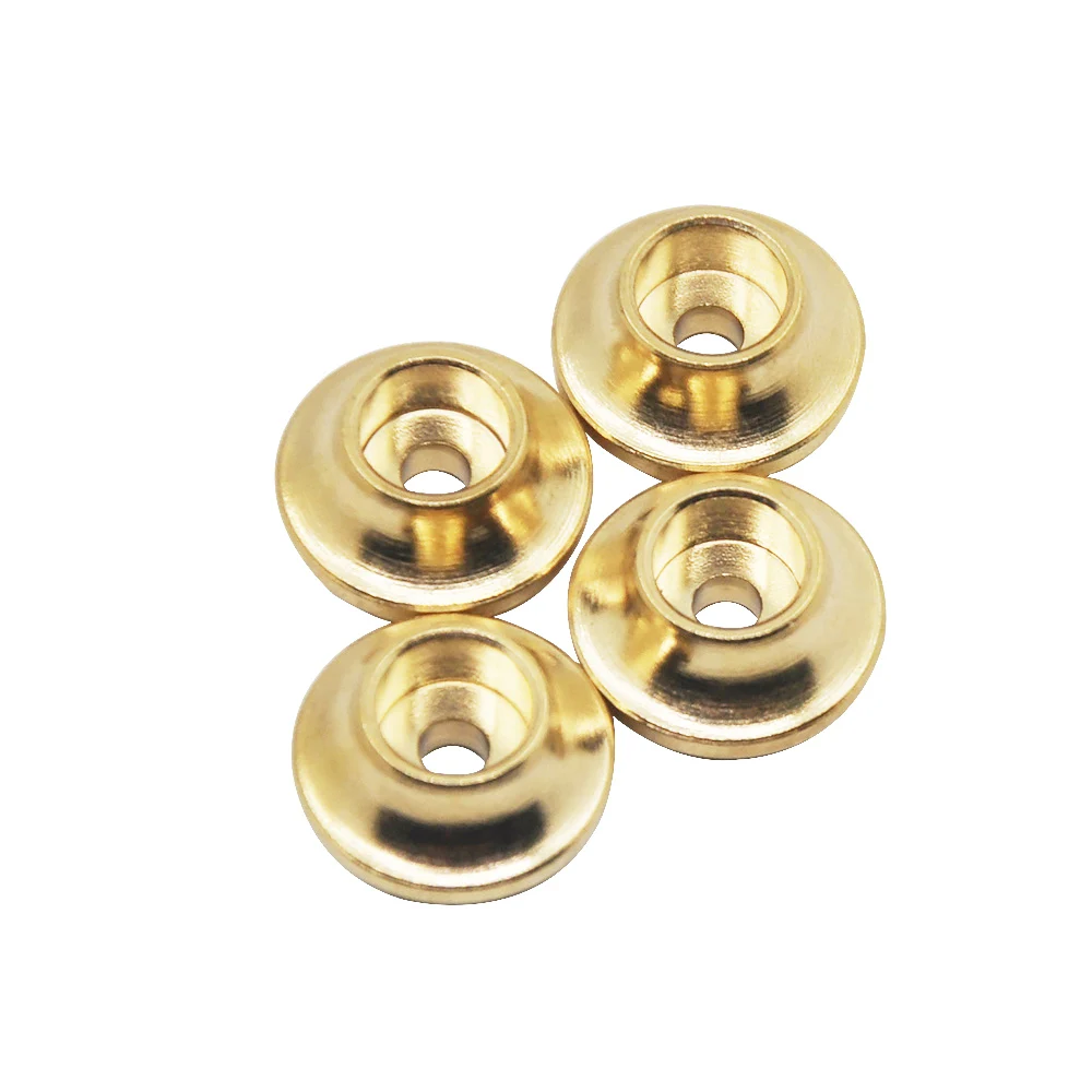 YEAHRUN 4Pcs Brass Spring Retainers Shock Cups for TRX-4 TRX-6 1/10 RC Rock Crawler Car Upgrade Parts