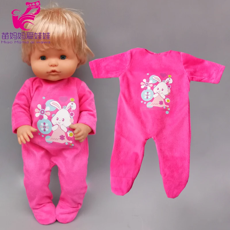 

16 Inch Baby Doll Clothes Rose Pink Jumpsuit for 40cm Nenuco Ropa Y Su Hermanita Doll Wear Accessories