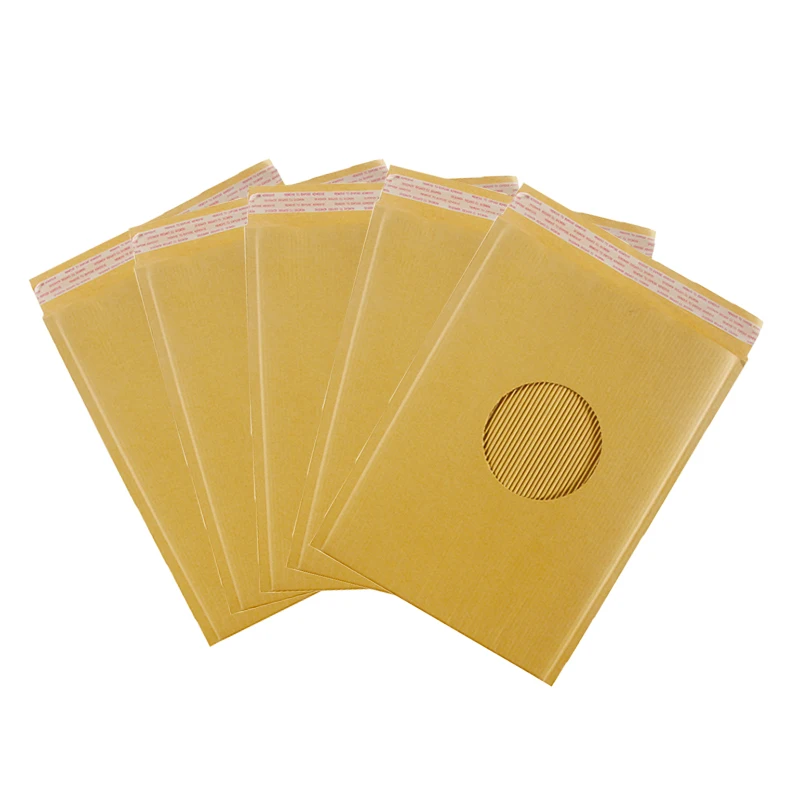 

50Pcs Yellow Kraft Paper Envelope Corrugated Film Shipping Bags Shockproof Courier Bag Self Sealing Mailing Envelope 3 sizes