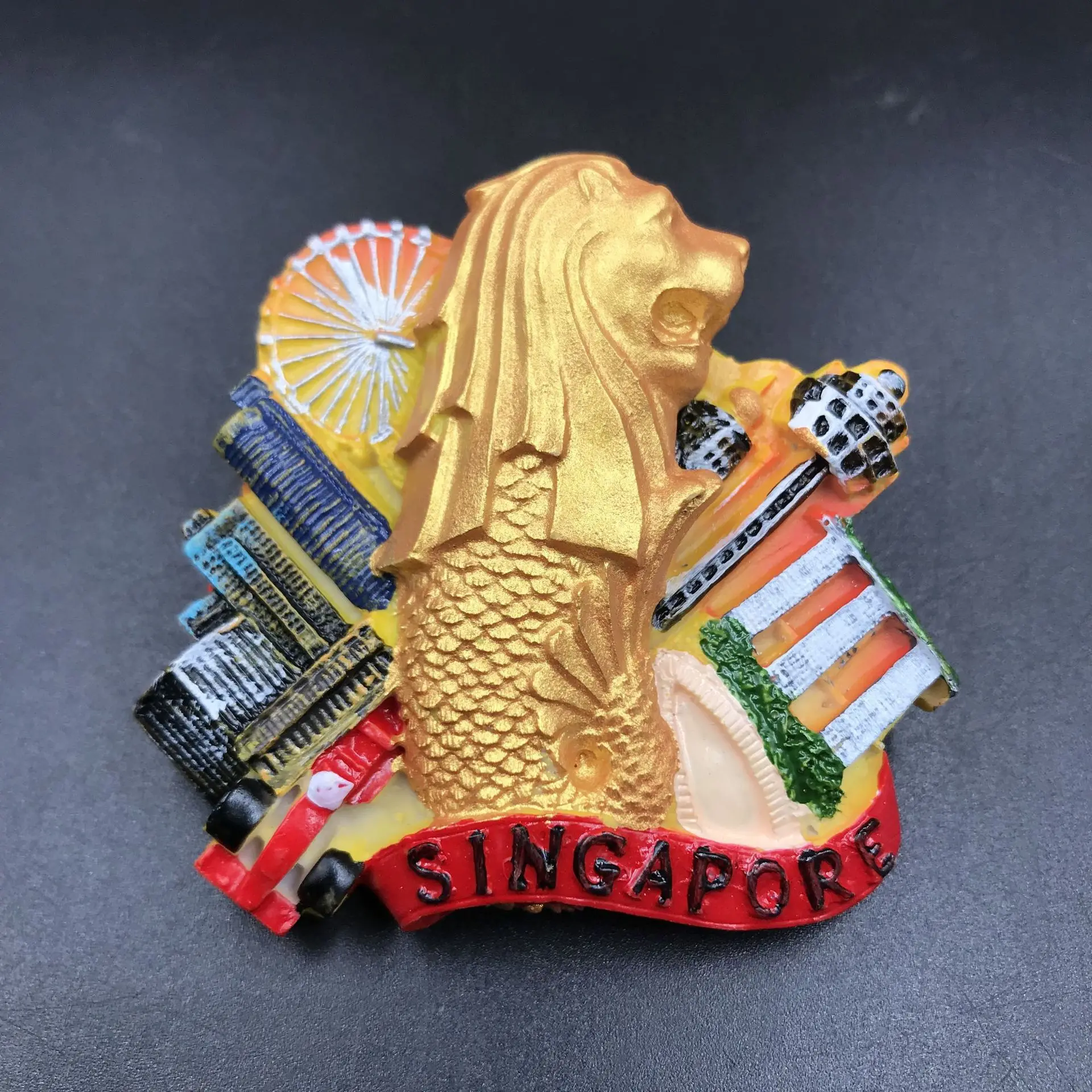 Fridge magnets Thailand phuket resin refrigerator travel souvenir Singapore merlion panoramic magnetic tourist souvenirs gifts