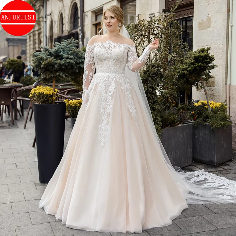 

Long Sleeves Wedding Dress Lace Appliques Vintage A Line Vestido De Novia 2022 Women Bride Gown Boho Robe Mariage Boda Trouwjurk