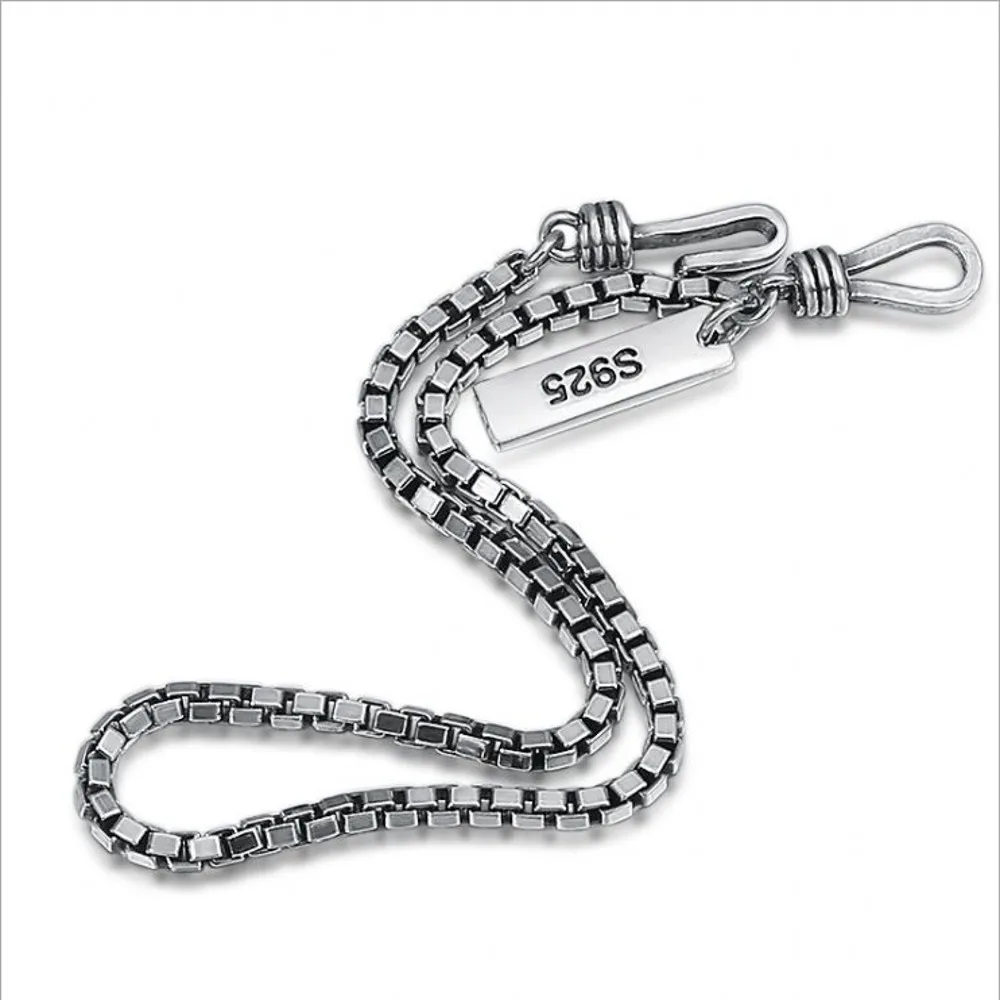 BOCAI New S925 Pure Silver Jewelry Fashion Personalized Couple Bracelet Selected Gifts for Men and Women