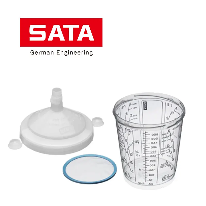 Uygun SATA püskürtme tabancası boya karıştırma kabı hızlı fincan püskürtme tabancası tankı 300ML/600ML/900ML/tek kullanımlık boya fincan