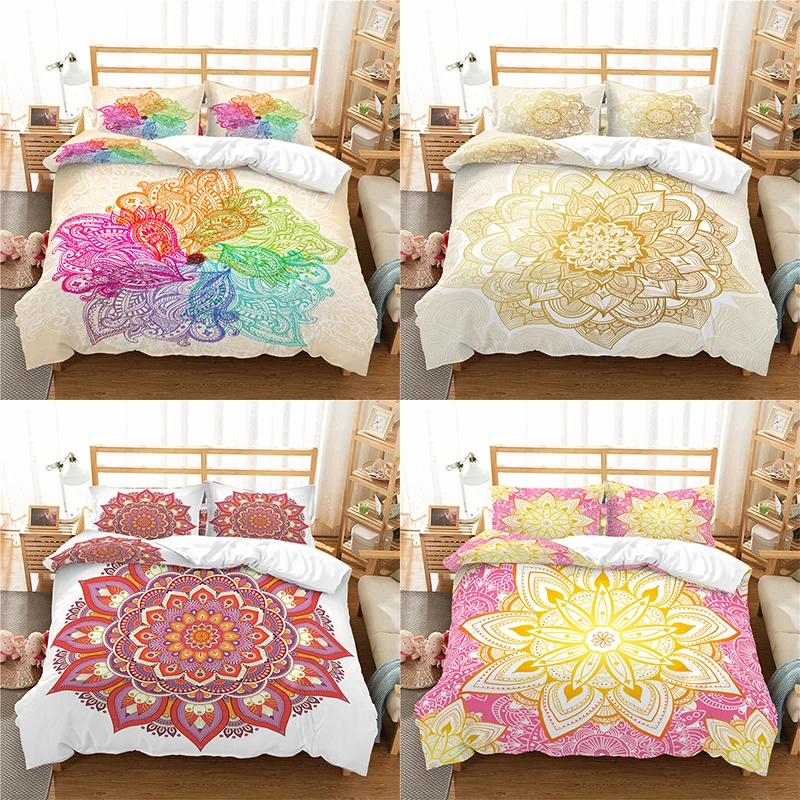 

Home Textile Luxury 3D Bohemia Print 2/3Pcs Comfortable Duvet Cover PillowCase Bedding Sets Queen and King EU/US/AU Size