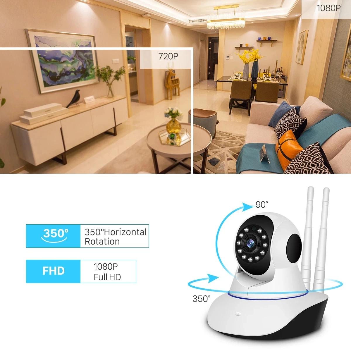 Yoosee WIFI 1080P Pan Tilt Wireless CCTV Camera Indoor Two Way Audio Infrared Home Secuirty Wireless Cameras 15M IR