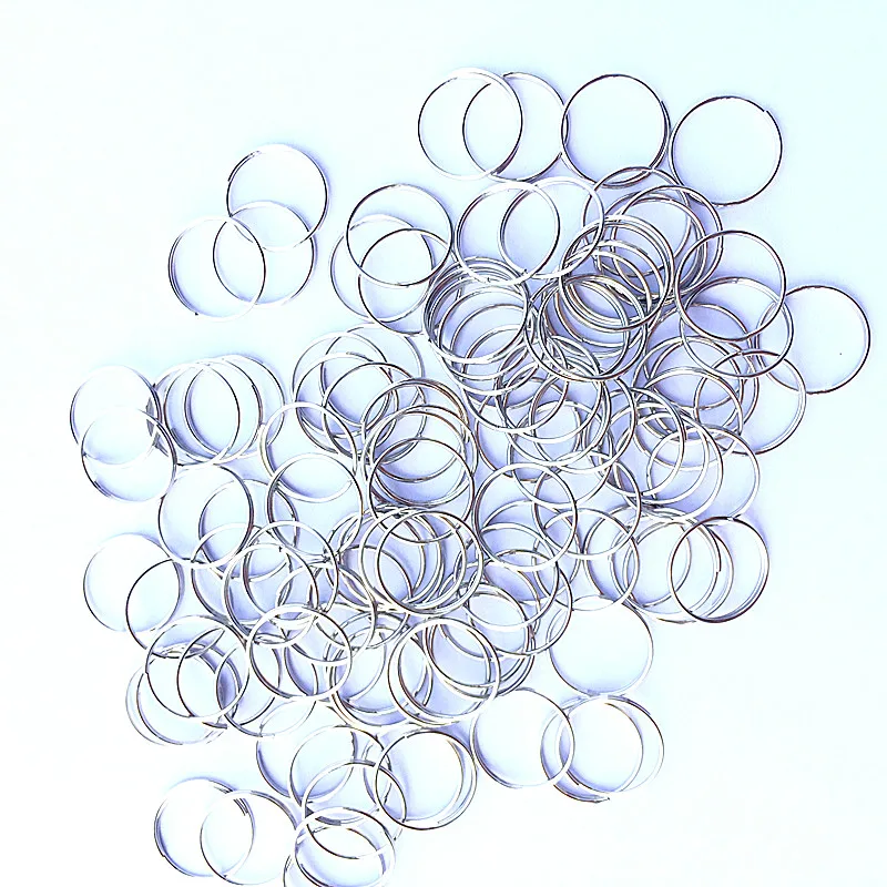 Anneaux en Acier Inoxydable Chromé, Boule de Lustre en Clip, Accessoires de Rideau, Perles Octogonales de Connexion, 12mm, 100 Pièces/Lot