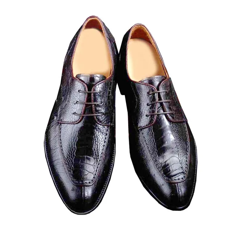 

ourui new selling true leather male shoes business formal shoes Men leather shoes Ostrich skin men shoes