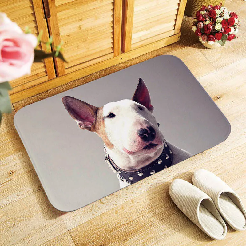 New Cute dogs bullterrier Staffordshire bull terrier doormat Entrance floor mats indoor outdoor antislip floor mats 40x60cm