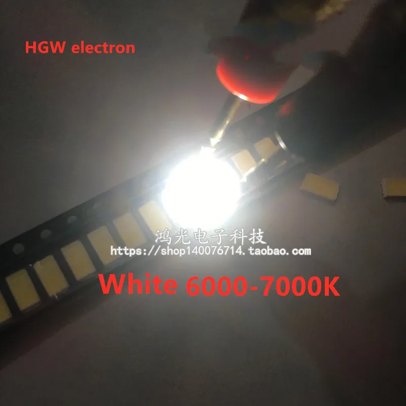 200PCS 5630/5730-CW/WW 0.5W-150Ma 50-55lm 6500K White SMD 5730 5630 LED 5730 diodes (3.2 to 3.4 volts)