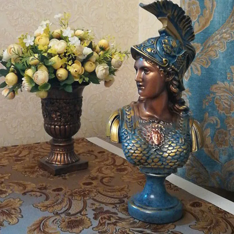 

Athena Goddess Sculpture Home Decor Ancient Greek Golden Roman Column Resin Statue Angel Ornaments Room Decor Handicraft Gifts