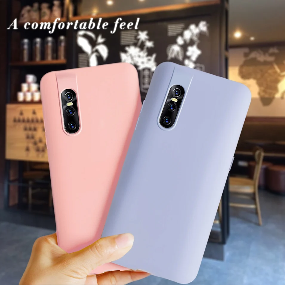 For Vivo V15 Pro Case Silicone Liquid Phone Case For Vivo V15 V 15 Pro 1818 1819 Back Cover Candy TPU Soft Covers Coque Bumper