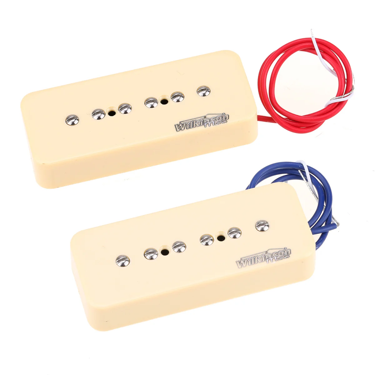 

Wilkinson Low Gauss Iconic Sound Ceramic P90 Soapbar Single Coil Pickups Set for SG/LP Electric Guitar, Cream