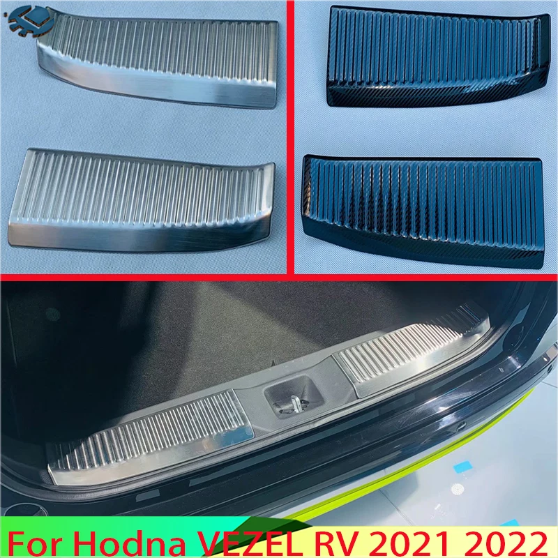 For Hodna VEZEL HR-V 2021 2022 Car Accessories Stainless Steel Rear Trunk Scuff Plate Door Sill Cover Molding Garnish