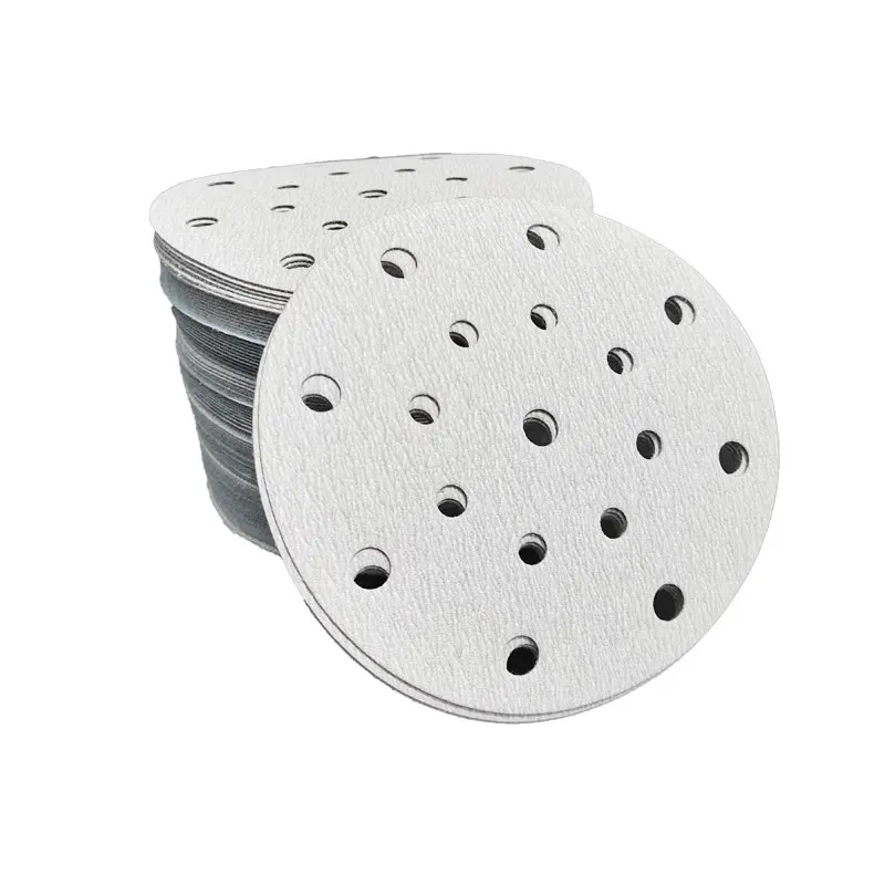 10 pz 150mm carta vetrata forma rotonda dischi abrasivi Hook Loop carta abrasiva foglio di lucidatura carta vetrata 17 fori levigatrice tampone di lucidatura