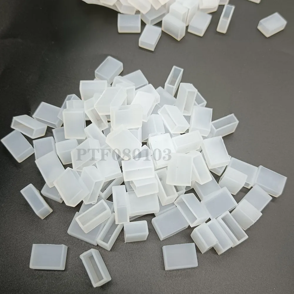 100PC 8mm 10MM 12MM 15mm tappo terminale in Silicone senza foro 2 Pin foro 4 Pin foro per PCB IP68 LED striscia tubo