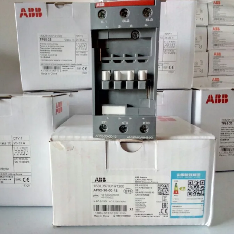 ABB 3-ploe contactors AF series AC/DC 50HZ/60HZ DC  24V~500V 52A 22kw  AF52-30-00-11 AF52-30-00-12 AF52-30-00-13 AF52-30-00-14