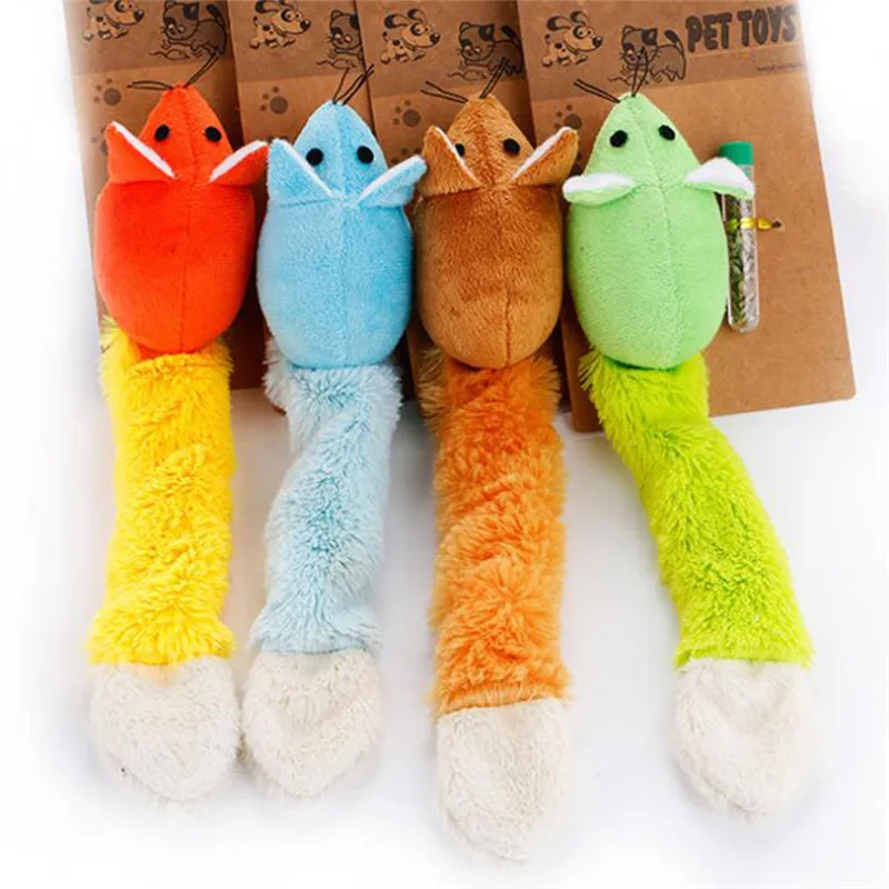 Long Tail Plush Mouse Interactive Cat Supplies for Small Cat Contains Catnip Plush Cat Toys Cartoon Pet Accessories Dropshipping