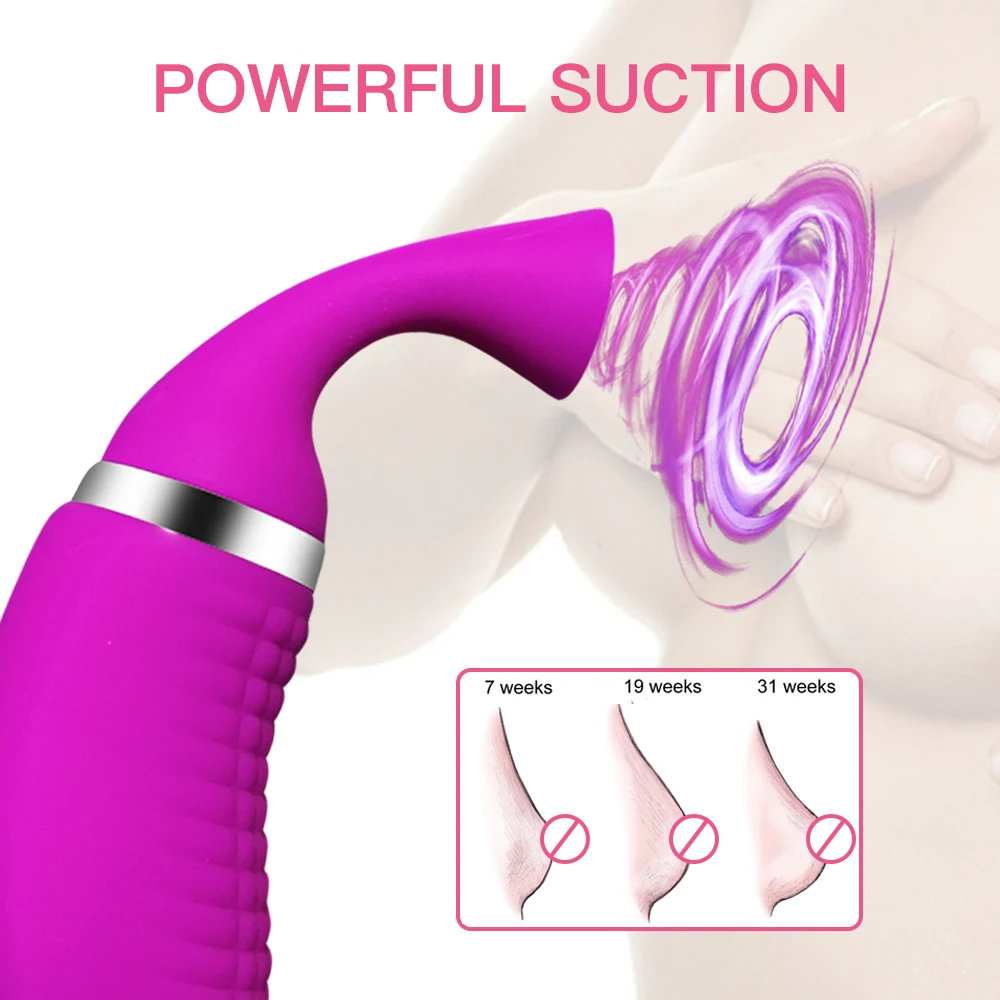 Vibrador de punto G para mujer y adultos, estimulador de clítoris, succionador de pezón, masajeador para agrandar el pecho, masturbador