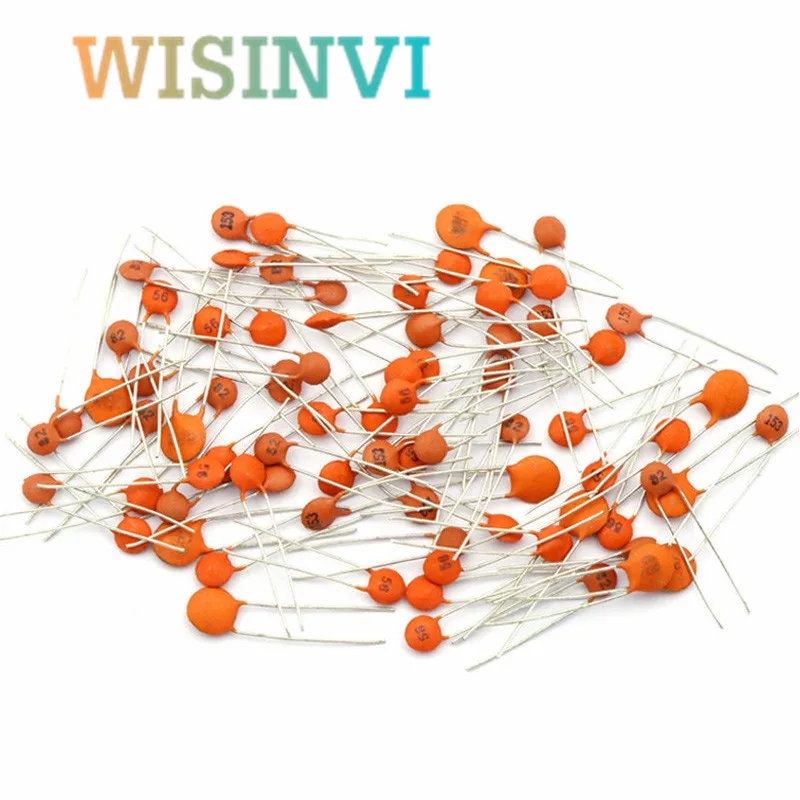 100pcs Ceramic capacitor 50V 1pF ~ 100nF 0.1uF 104 4.7PF 10PF 22PF 33PF 47PF 100PF 101 220PF 221 330PF 470PF 1NF 103 47NF 473