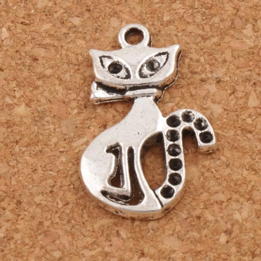 Slim Lady Cat Spacer Charm Beads  120PCS zinc alloy Pendants Alloy Handmade Jewelry DIY L1160 16x25 mm