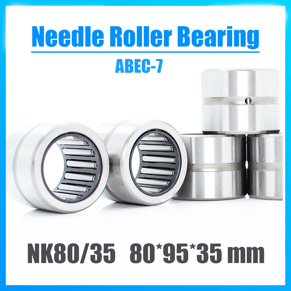 

NK80/35 Bearing 80*95*35 mm 1PC ABEC-7 Solid Collar Needle Roller Bearings Without Inner Ring NK80/35 NK8035 Bearing