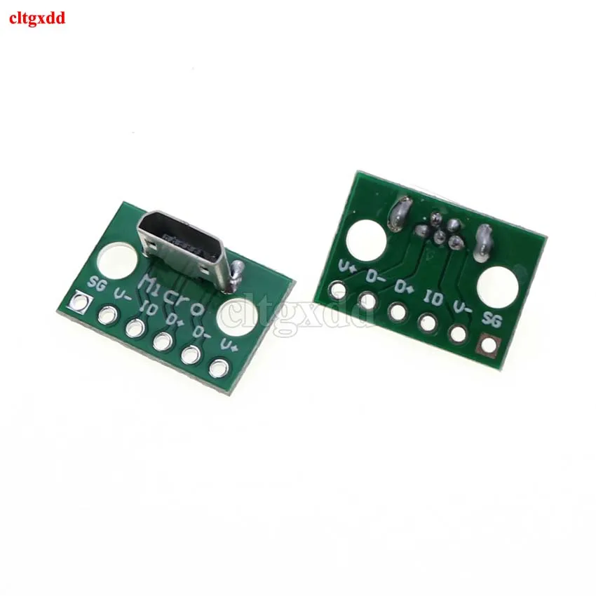 1pcs Micro Mini USB Type C USB 2.0 3.0 Male Female PCB Connector 90 Degree Data Charging Cable Jack Test Board with Pin Header