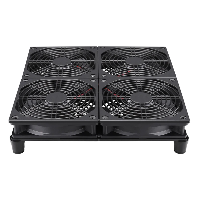 Gdstime-ventilador para enrutador de TV, Base Universal para Notebook, radiador de gran volumen de aire, velocidad ajustable, 120mm, 12CM, DIY, 4 y 6 ventiladores
