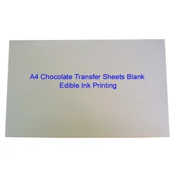 Chocolate Transfer Sheets A4 Blank Cake Rice Paper For Food Prints Onto Chocolate Edible Ink Printing Wholesale Mold 10Sheet/lot