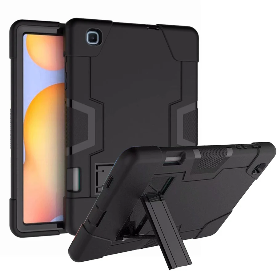 

Hybrid Armor Shockproof Rugged Drop Protection Cover Case Built with Kickstand For Samsung Galaxy Tab S6 Lite 10.4" SM-P610 P615