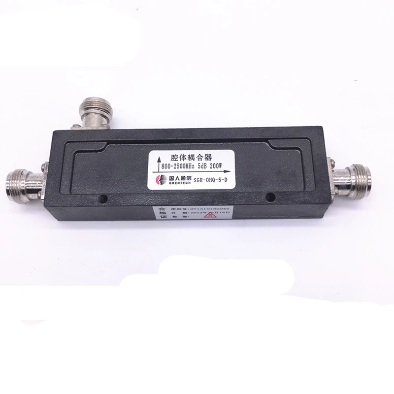 

Coupling RF Coaxial Directional Coupler 800-2500MHz 200 Watts Power Handling 50 Ohms Impedance