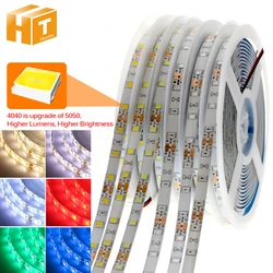 Bande Lumineuse LED Flexible et Mise à Niveau de 5050, RGB 4040, DC12V, 60 Diodes/m, 6 W/m, Nouvel Arrivage, 5 m/lot