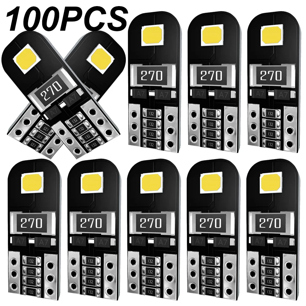 

100x T10 W5W Car LED Canbus Bulb For VW Polo passat GOLF TIGUAN TOURAN PASSAT CC Interior Dome Light Reading Lights NO ERROR