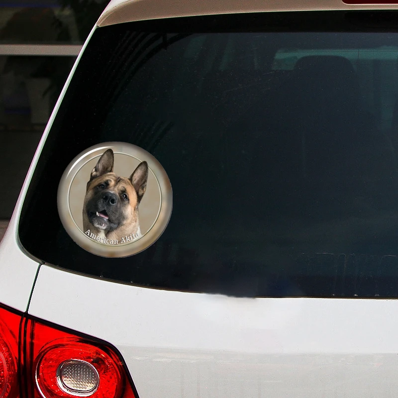 41603# Various Sizes PVC Decal American Akita Dog V3 Car Sticker Waterproof For Bumper Rear Window Laptop Refrigerator Toilet