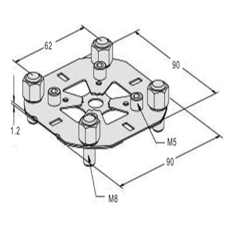 Sistema de instalación de piezas de posicionamiento Tipo 90x90, Portabrocas, accesorio de pieza de posicionamiento
