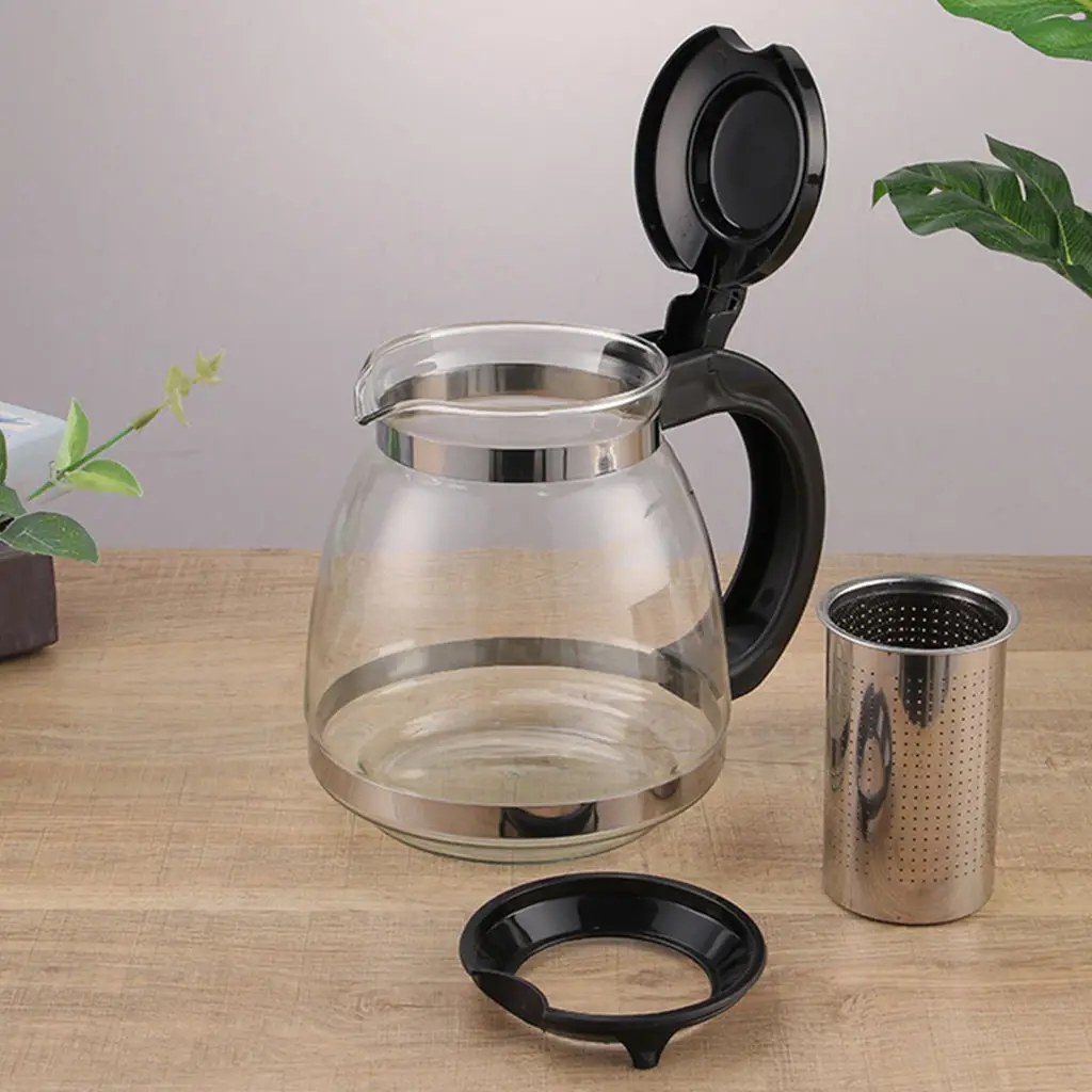 1500ml High Borosilicate Glass Teapot Heat Resistant Clear Kung Fu Tea Pot Loose Leaf Teapot Tea Maker