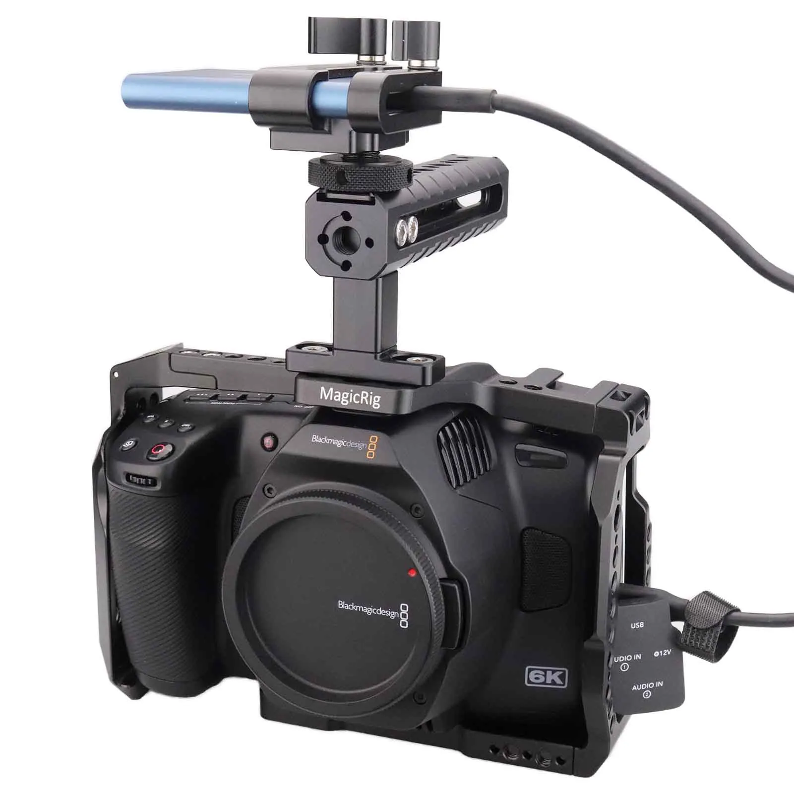 MAGICRIG Full Lồng Cho Blackmagic Túi Thiết Kế Điện Ảnh Camera 6K Pro /G2, với Tay & T5 SSD Giá Đỡ Cho BMPCC 6K Pro /G2