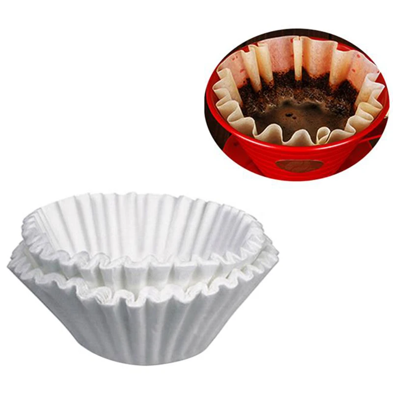 500Pcs 25Cm Sheets American Commercial Coffee Filter Paper Basket Coffee Filters Coffee Ware Coffee Filters (White)