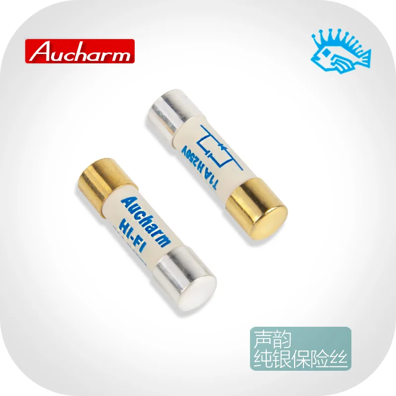 5 PCS  Slow-melting sterling silver gold-plated fuse Aucharm HIFI fuse CD amplifier amp sound 5x20MM 