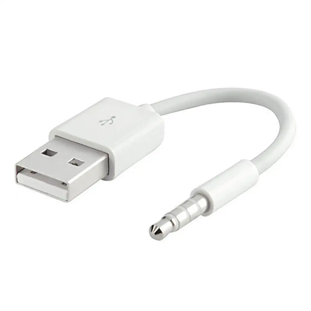 USB Short Charger Data SYNC Cable 3.5mm Jack Adapter Charging Cord Line for Apple ipod shuffle 3rd 4th 5th 6th 4/5/6 MP3 Player