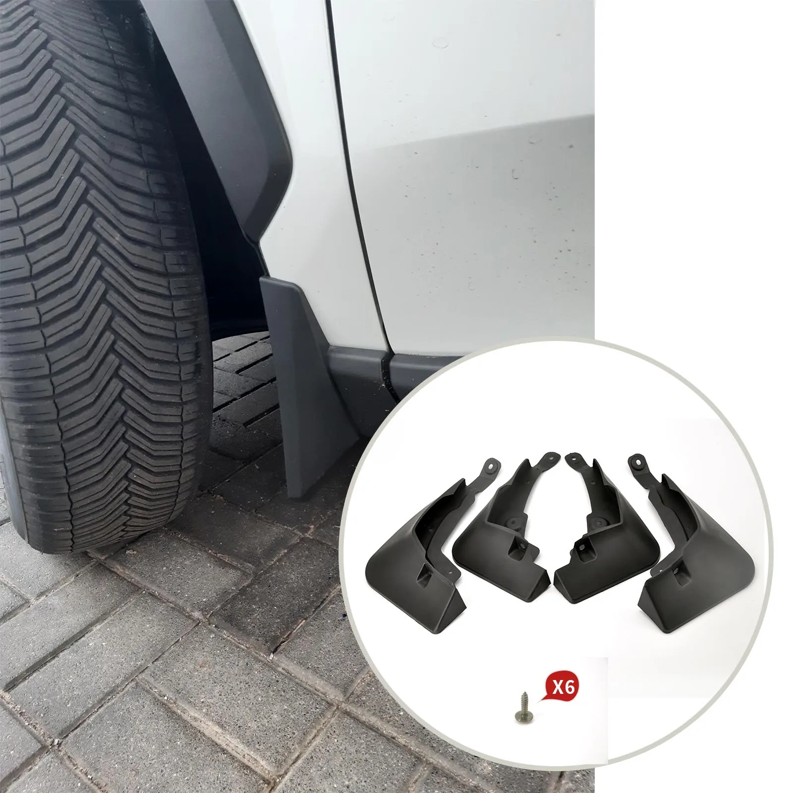 Rally Mud Flaps for Toyota RAV4 2019 2020 2021 XA50 Rav 4 Front Rear Fender Mudflaps Splash Guards Mudguards OE# PK389-42K00-TP