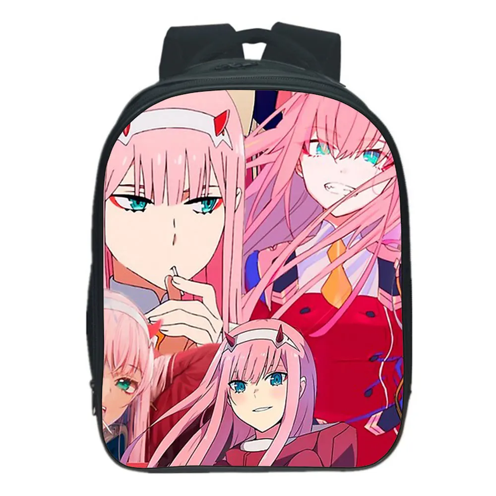 Anime Darling In The FranXX Children 13 Inch Backpack Student Schoolbag Zero Two Boys Girls Shoulder Bags Orthopedic Mochila
