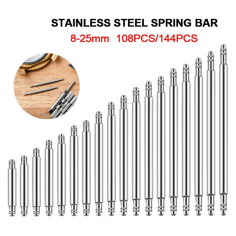 Watch accessories strap connection shaft spring pin 8mm-25mm strap hairpin chain pin repair link pin professional tool kit