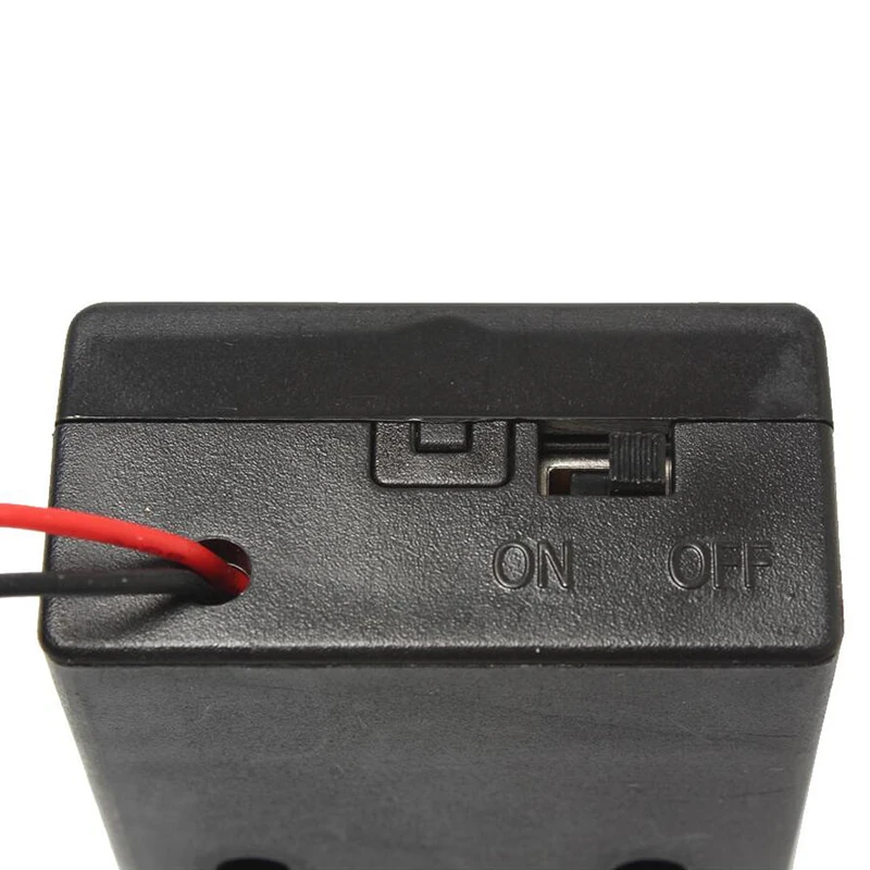 Wholesale New Plastic Diy 3.7V 2x 18650 Battery Holder Connector Storage Case Box with ON/OFF Switch with Cover