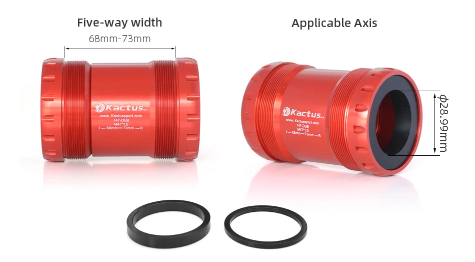 Keramik-Innenlagergehäuse, Breite 68/73 mm, T47-24/30 mm/DUB, alle Serien mit Gewinde, passend für Shimano/SRAM/SRAM-DUB Fahrradkurbelgarnituren – Detail 8