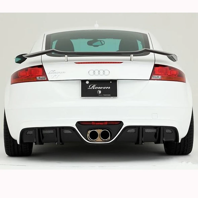 For Audi TT TTS TTRS Spoiler 2 Door TT Sedan GT Sports Style Black Carbon Fiber Rear Wing Spoiler