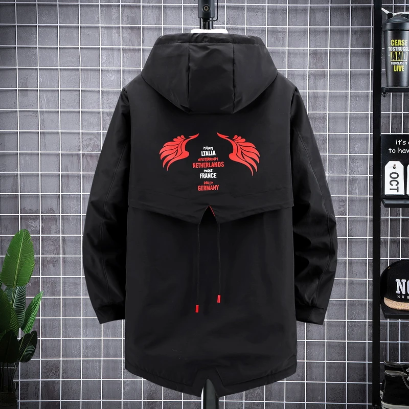 Winter Jacket Men Fashion Long Warm Loose Black Thick Male Plus Size 6XL 8XL 9XL 10XL 7XL Parkas Hooded Coats Clothes Outerwear